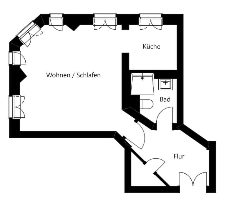 Schicke & Zentrale Altbauwohnung Lipsko Exteriér fotografie